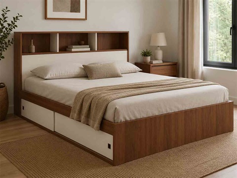 تخت خواب دو نفره باکسدار کوبانا TD3038